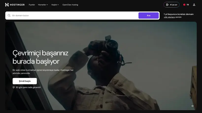 Hostinger.web.tr homepage screenshot