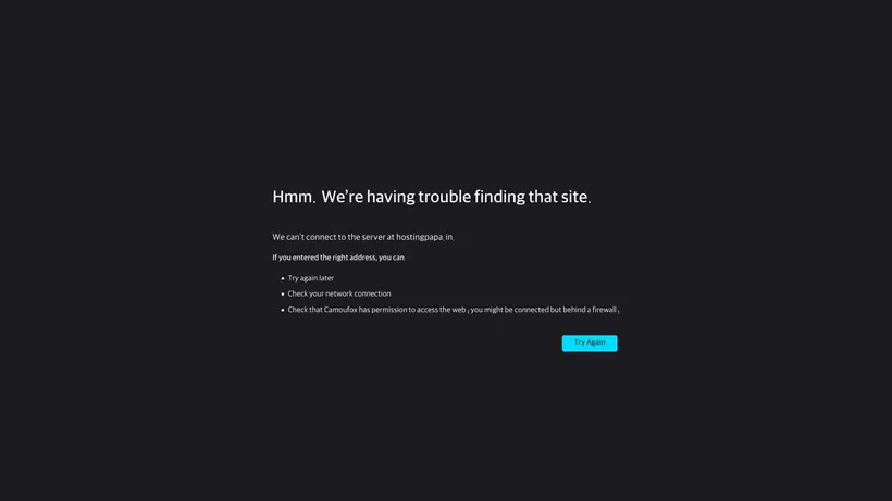 Hosting Papa homepage screenshot