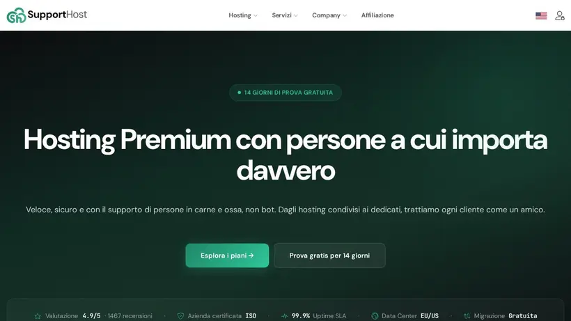 HostingPartner homepage screenshot