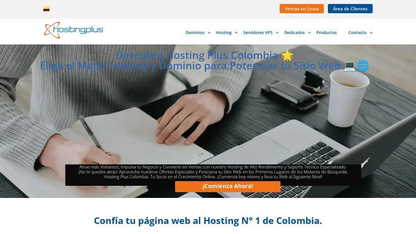 Hostingplus.com.co homepage screenshot