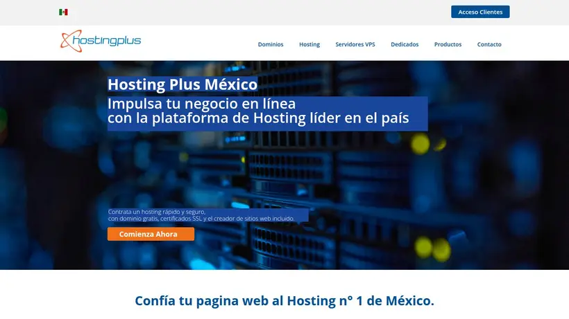Hostingplus.mx homepage screenshot