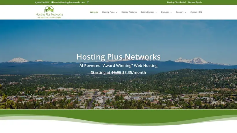 HostingPlusNetworks homepage screenshot