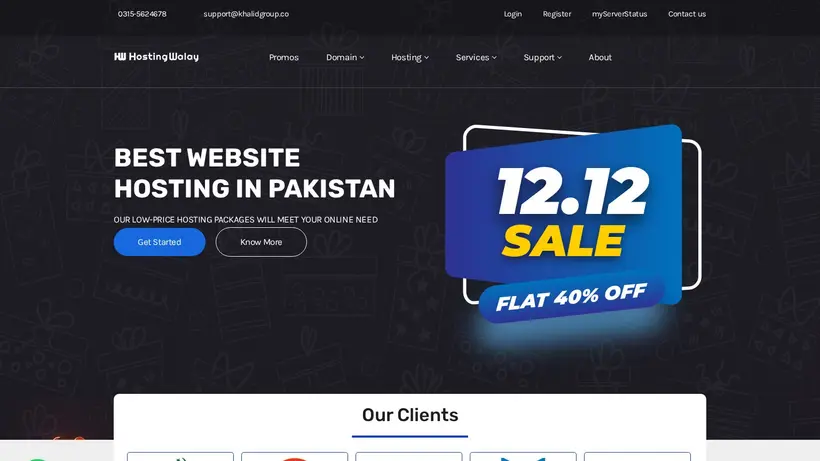 HostingWalay homepage screenshot