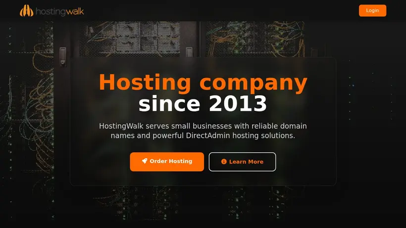 HostingWalk homepage screenshot