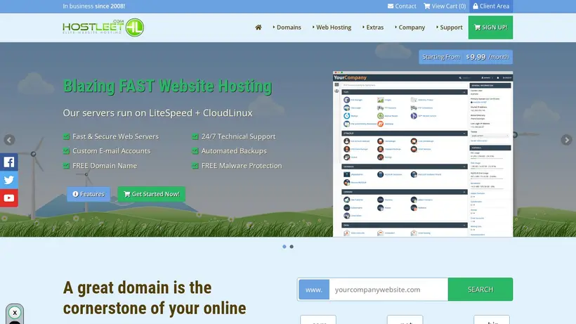 HostLeet homepage screenshot