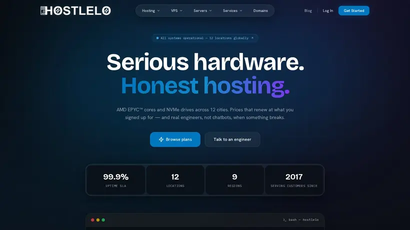 Host Lelo homepage screenshot