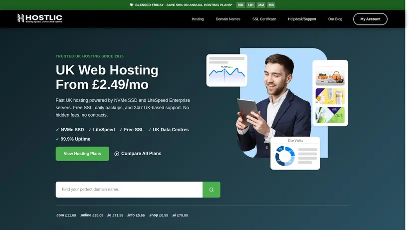 HostLic homepage screenshot