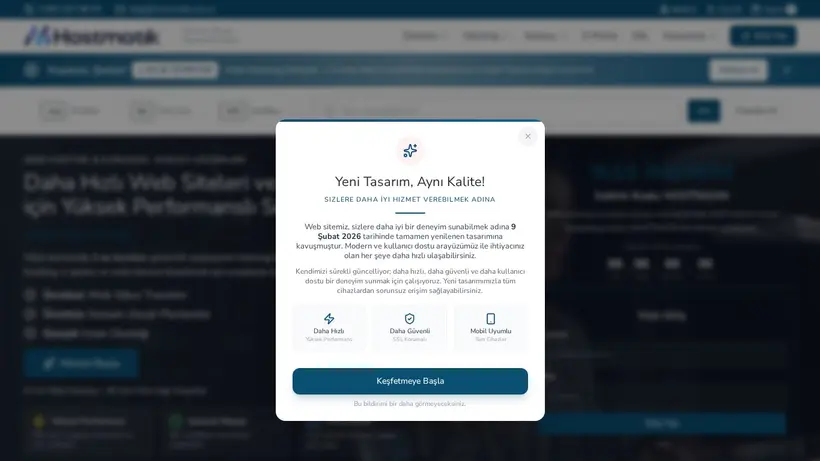 Hostmatik homepage screenshot