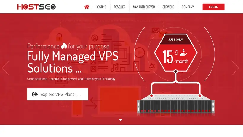 HostSEO homepage screenshot