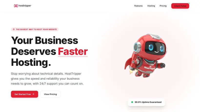 Host Tripper homepage screenshot