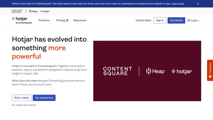 Hotjar homepage screenshot