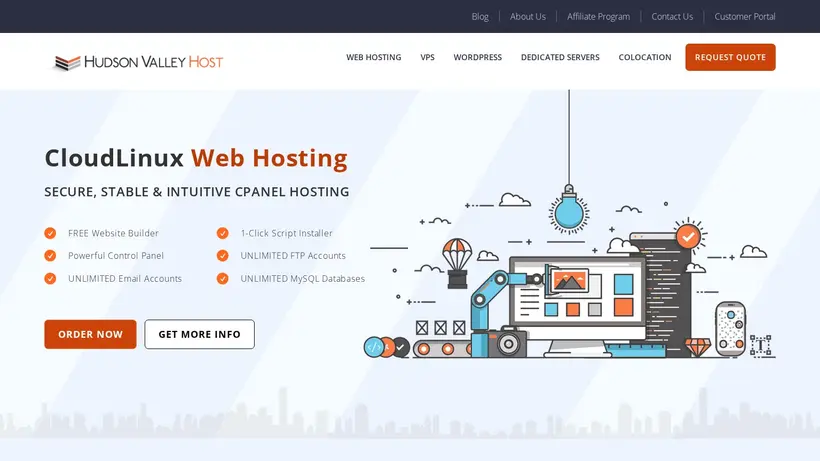 Hudson Valley Host homepage screenshot