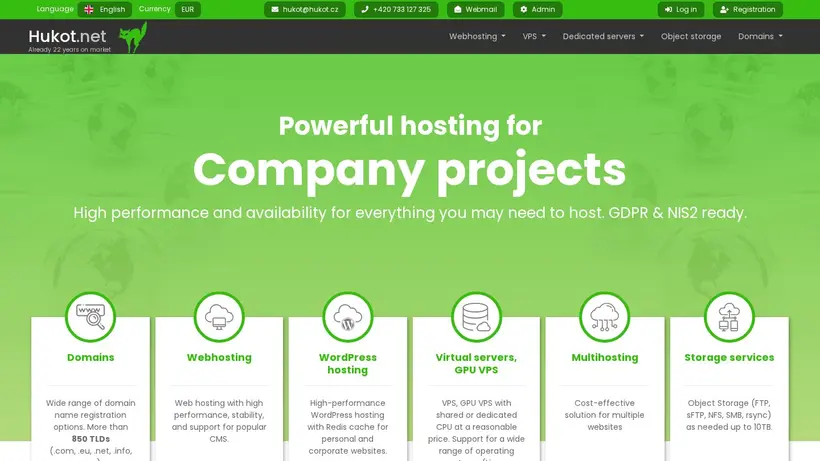 Hukot homepage screenshot