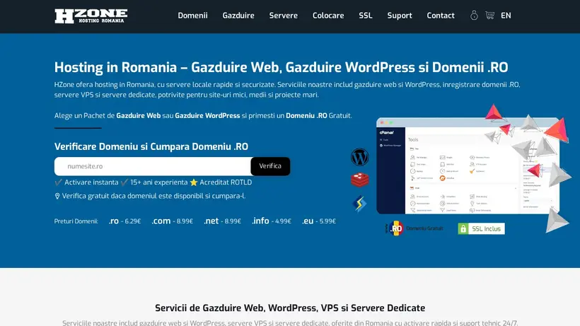 HZone.ro homepage screenshot