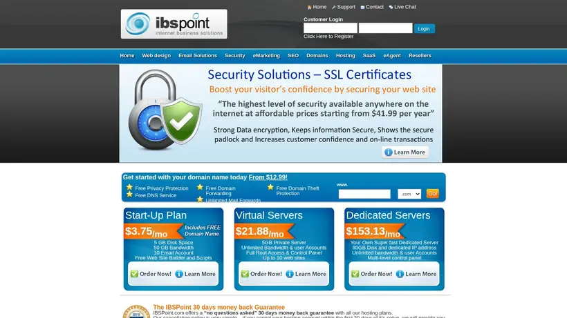 IBSPoint homepage screenshot