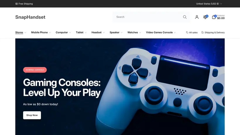 iDasho homepage screenshot