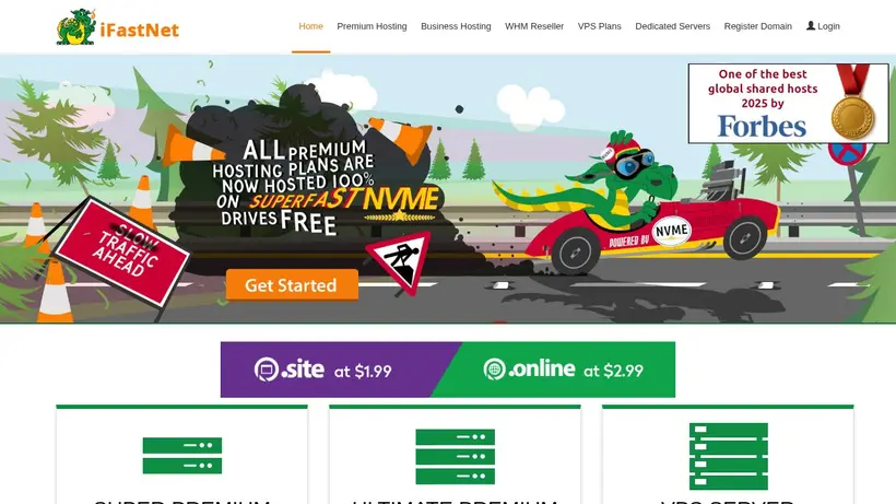 iFastnet homepage screenshot