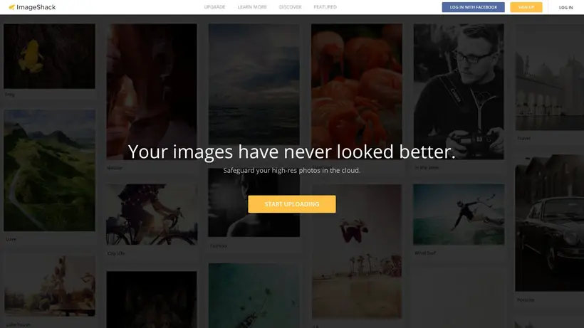 ImageShack homepage screenshot
