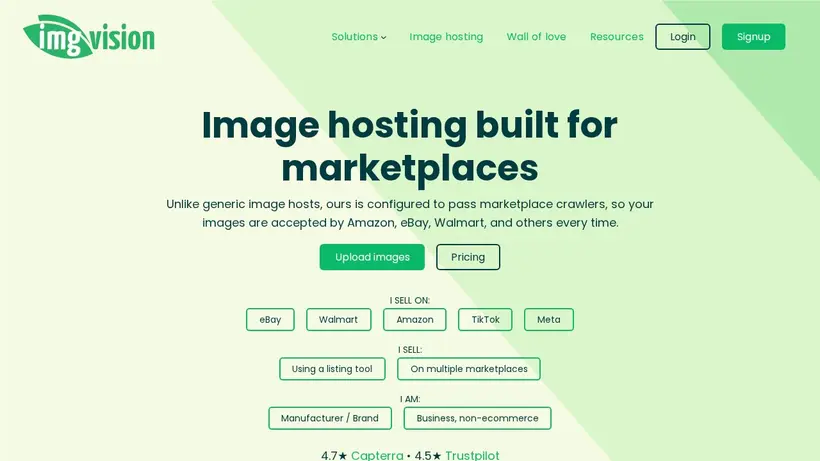 Img.vision homepage screenshot