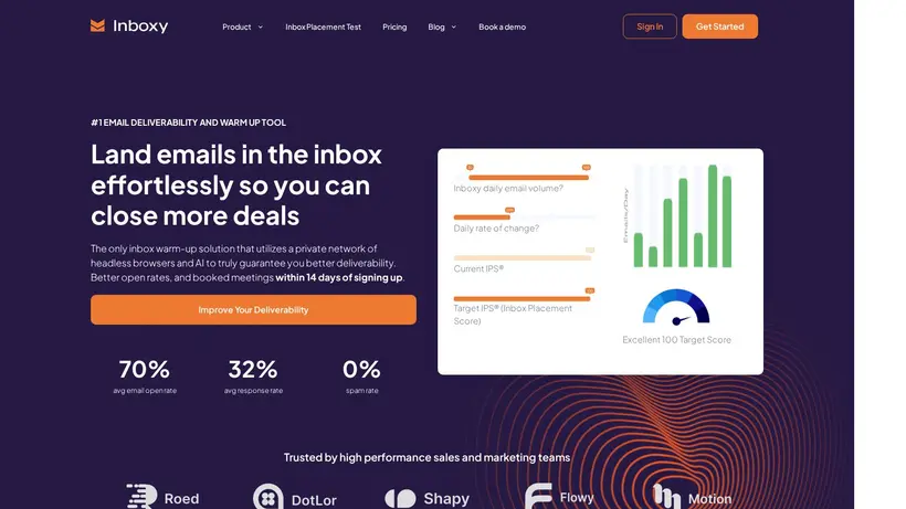 Inboxy homepage screenshot