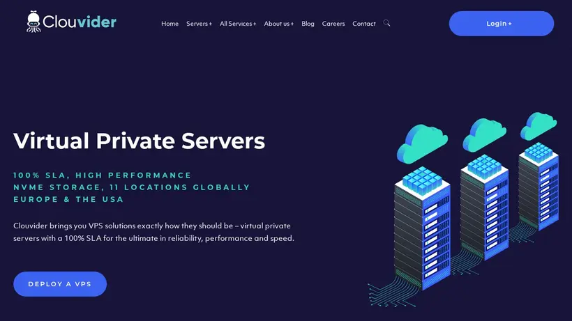 Inception Hosting homepage screenshot