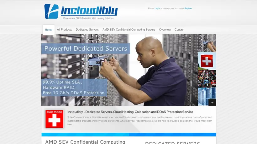 Incloudibly homepage screenshot