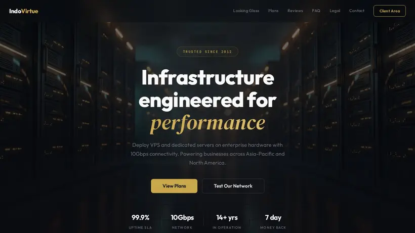 Indo Virtue homepage screenshot