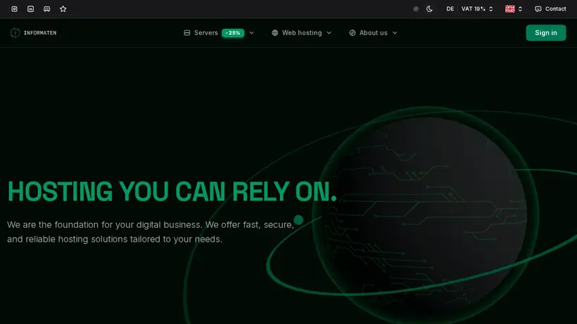 Informaten homepage screenshot