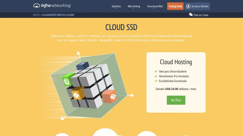 InfraNetworking homepage screenshot