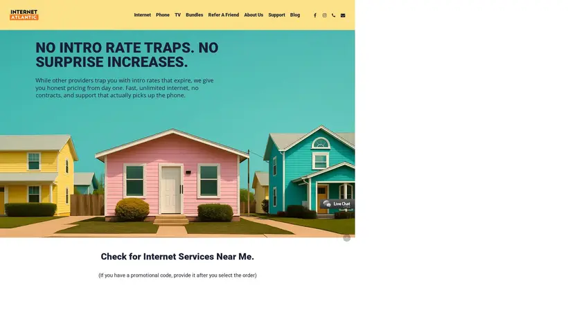 Internet Atlantic homepage screenshot