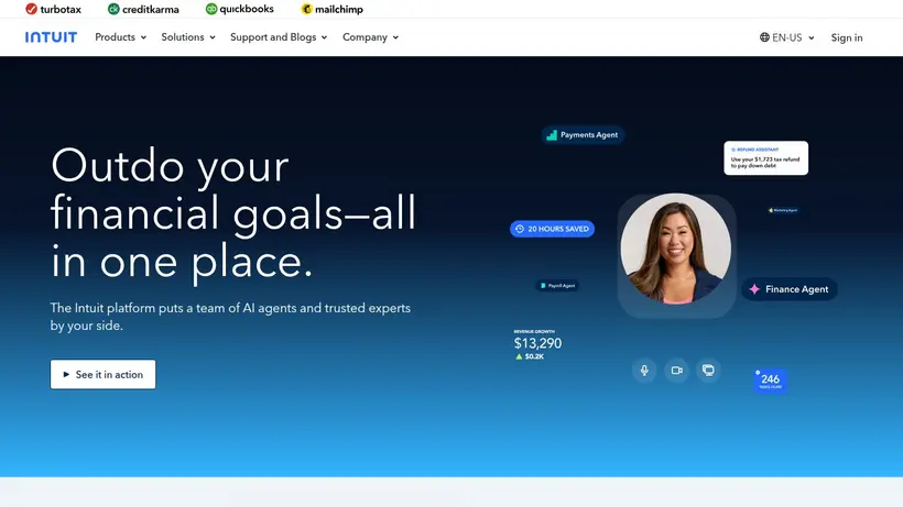 Intuit.com homepage screenshot
