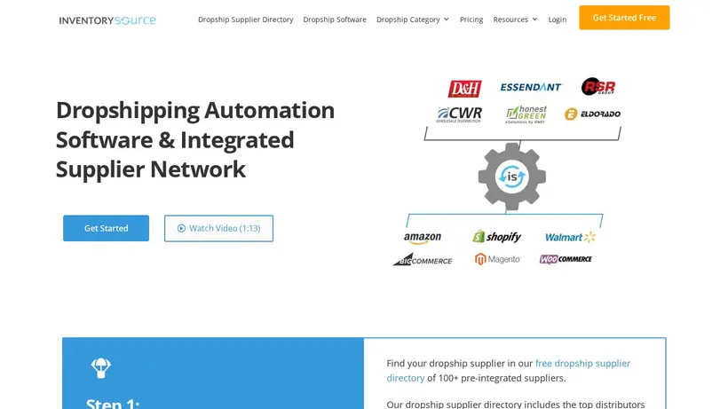 Inventory Source homepage screenshot