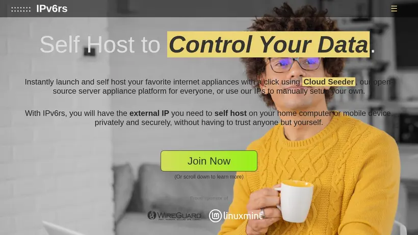 IPv6.rs homepage screenshot