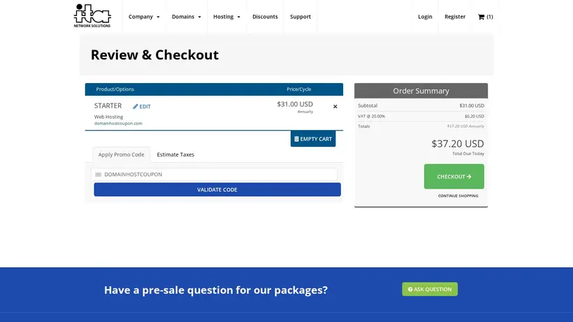 Itanets homepage screenshot