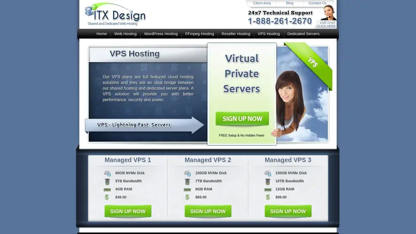ITX Design homepage screenshot