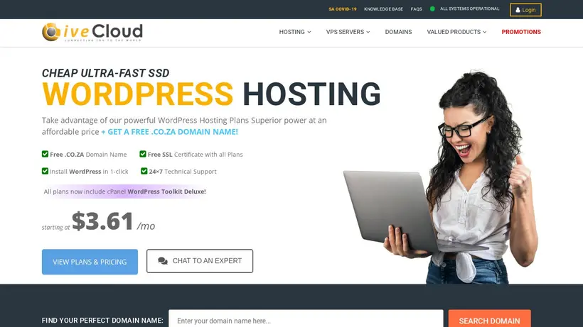 ive Cloud homepage screenshot