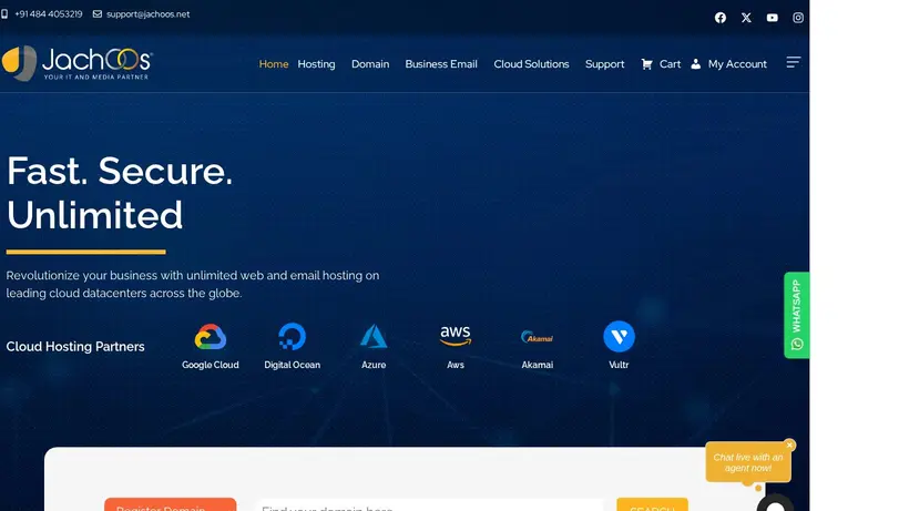 JachOOs homepage screenshot