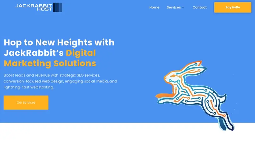 JackRabbit Host homepage screenshot