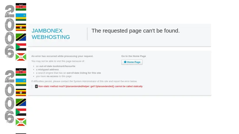 Jambonex homepage screenshot