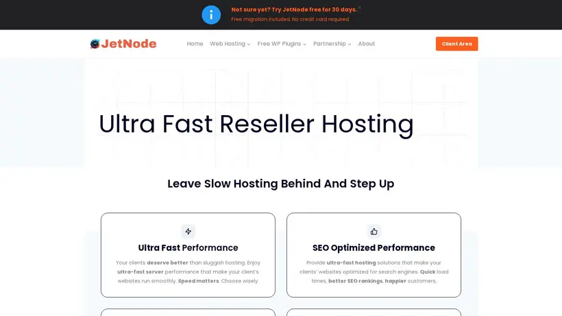 Jetno homepage screenshot