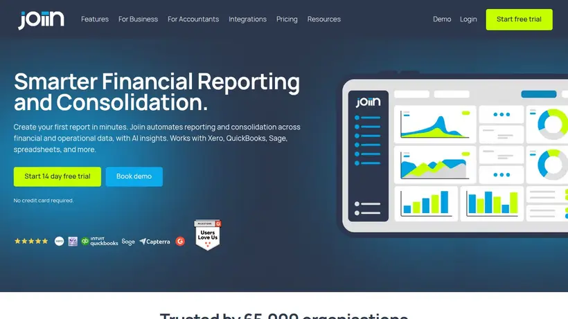 Joiin homepage screenshot
