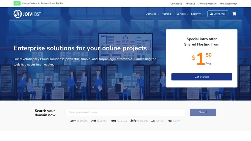 Joiv Host homepage screenshot