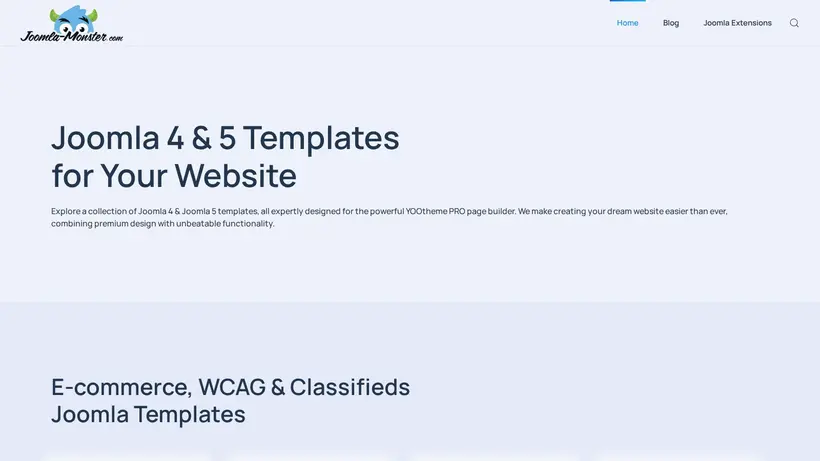 Joomla Monster homepage screenshot