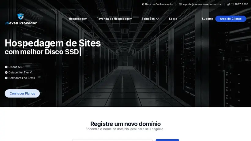 JSeven Provedor homepage screenshot