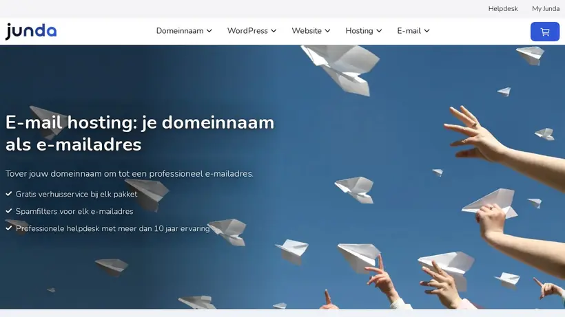Junda.nl homepage screenshot