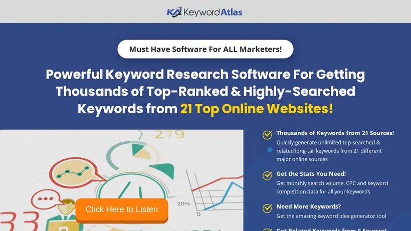 Keyword Atlas homepage screenshot