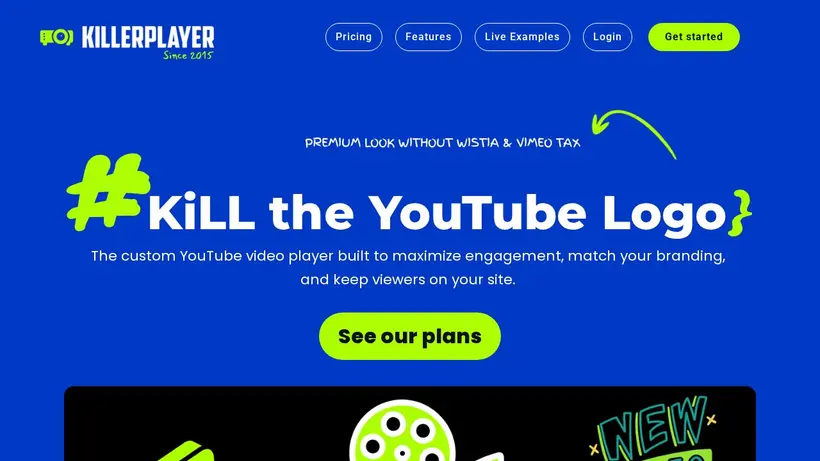 Killer Player homepage screenshot