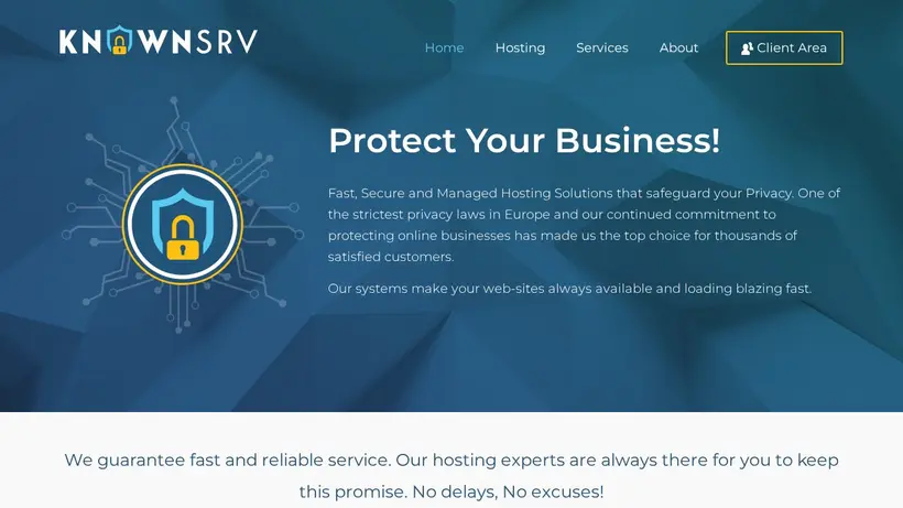 KnownSRV homepage screenshot
