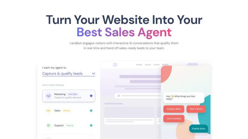 Land Bot homepage screenshot