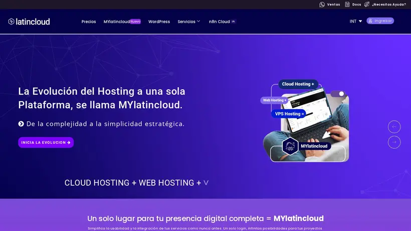 Latin Cloud homepage screenshot